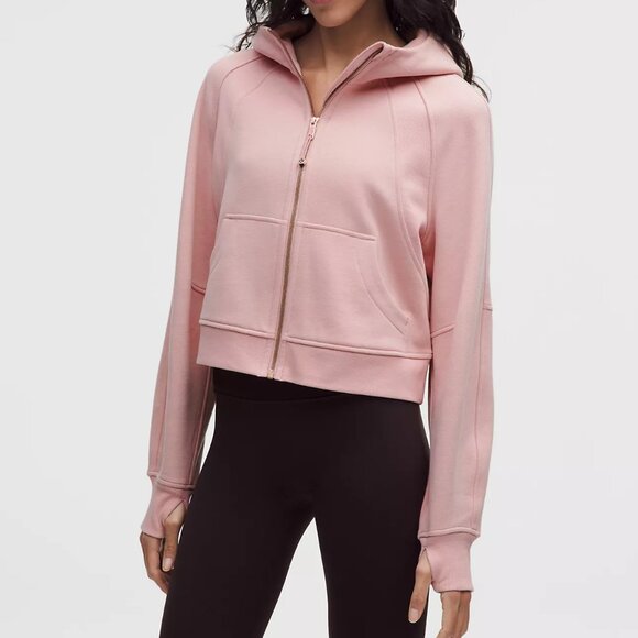 lululemon athletica Tops - NWT lululemon Scuba Oversized Full-Zip Hoodie, Pink Haze/Rose Gold, Size XS/S